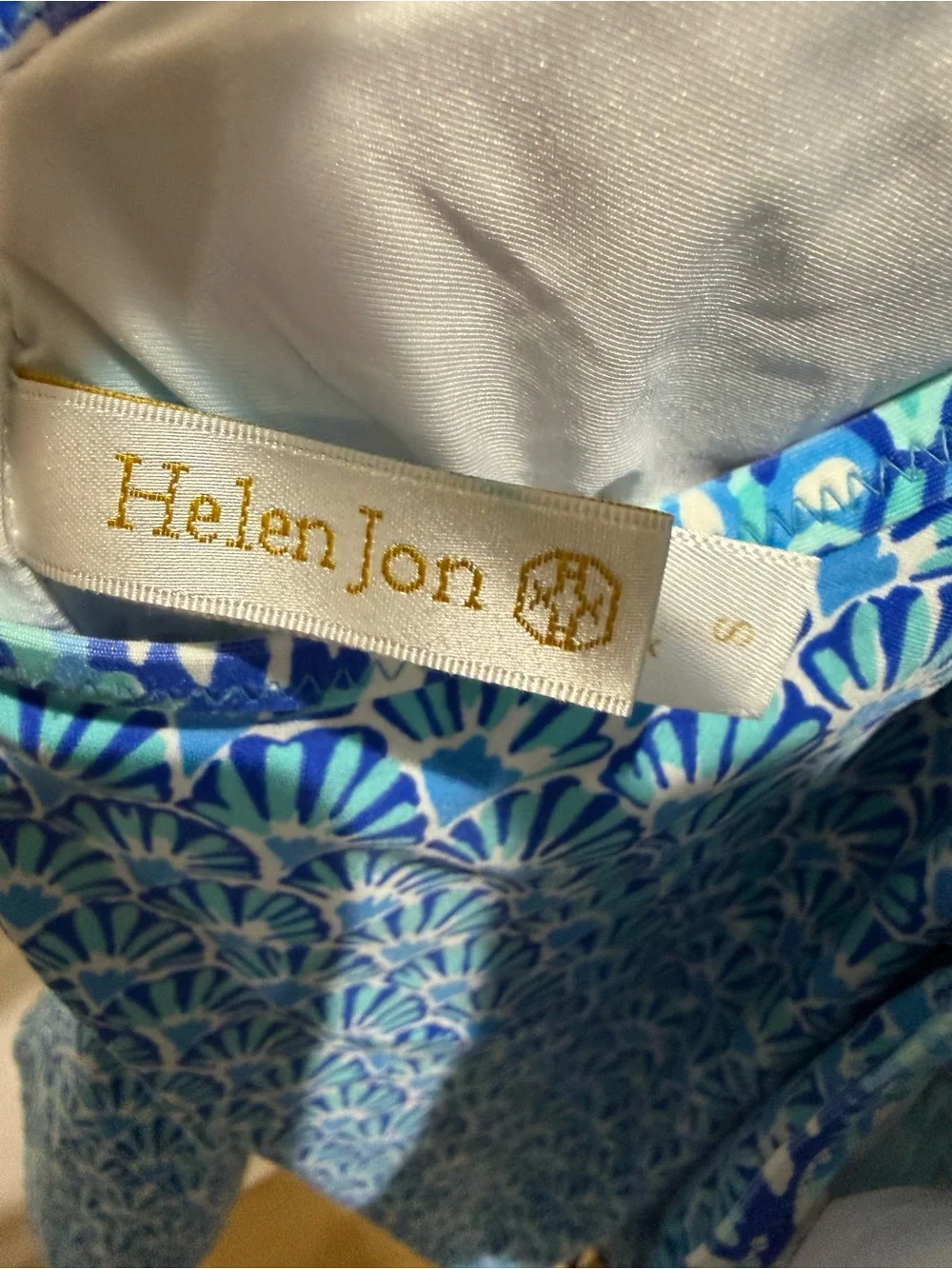 Helen Jon Blue Patterned Tankini Top and Bottoms